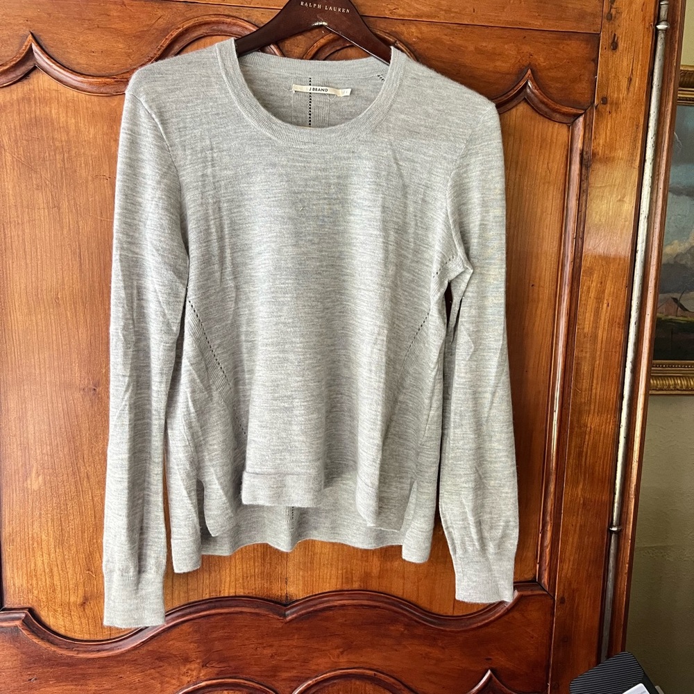 J Brand cashmere sweater - light airy a bit of a swing to it - slight slit sides